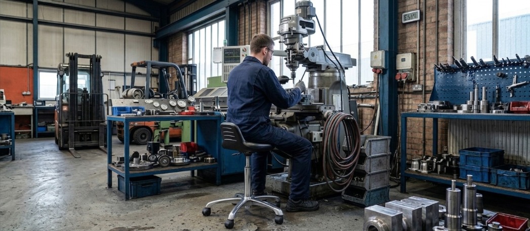 Professionele werkkruk in technische omgeving